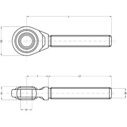 Fus tirant central M36x3mm categoria 3 stânga