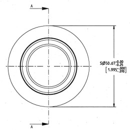 Bilă tirant central categoria 2/2 diametru 25,4/50,6x44,5mm Kramp