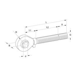 Fus tirant central M36x3 28,2x280mm
