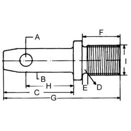 Bolț stabilizator 22x106mm filet M18x48mm Kramp