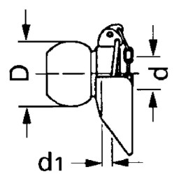 Bilă de legătură inferioară cu con de ghidare Cat.2/1 Ø22/56x11mm