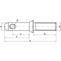 Bolț tirant lateral 28x150mm categoria 2 Kramp