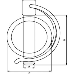 Bolț cu clemă tub 10x45mm gopart