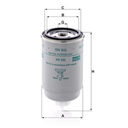 Filtru de combustibil de rezervă