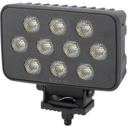 Lampă de lucru LED, 100W, 8950lm, dreptunghiulară, 12/24V, alb, 150x112x52.7mm mufă Deutsch, flux, 20 LED-uri