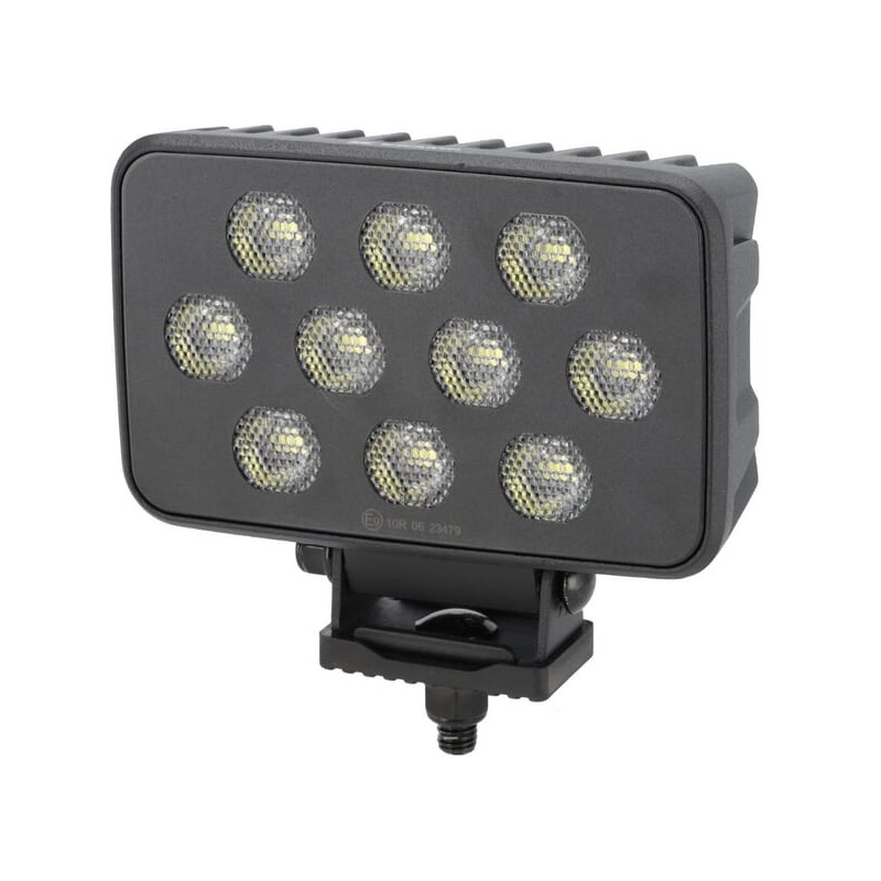 Lampă de lucru LED, 100W, 8950lm, dreptunghiulară, 12/24V, alb, 150x112x52.7mm mufă Deutsch, flux, 20 LED-uri