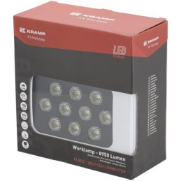 Lampă de lucru LED, 100W, 8950lm, dreptunghiulară, 12/24V, alb, 150x112x52.7mm mufă Deutsch, flux, 20 LED-uri