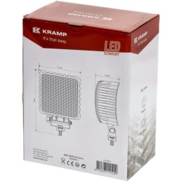 Lampă de lucru LED 48W 3840lm pătrată 10/30V 112x54,5x136mm tip flood 16 LED-uri Kramp