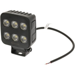 Lampă de lucru LED, 60W, 6600lm, pătrat, 12/24V, alb, 92x109.5x51.1mm mufă Deutsch, rază largă, 12LED's