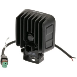 Lampă de lucru LED, 60W, 6600lm, pătrat, 12/24V, alb, 92x109.5x51.1mm mufă Deutsch, rază largă, 12LED's