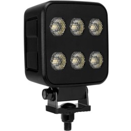 Lampă de lucru LED, 60W, 6600lm, pătrat, 12/24V, alb, 92x109.5x51.1mm mufă Deutsch, rază largă, 12LED's