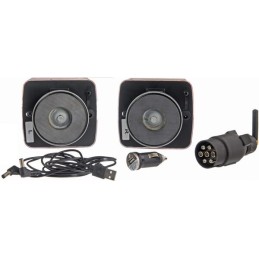 Set lămpi magnetice fără fir LED pătrate 12V baterii Li-ion 106x98mm 7 poli Kramp