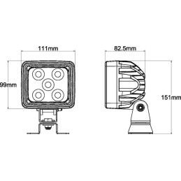 Lampă de lucru LED 60W 5600lm flux larg conexiune Deutsch