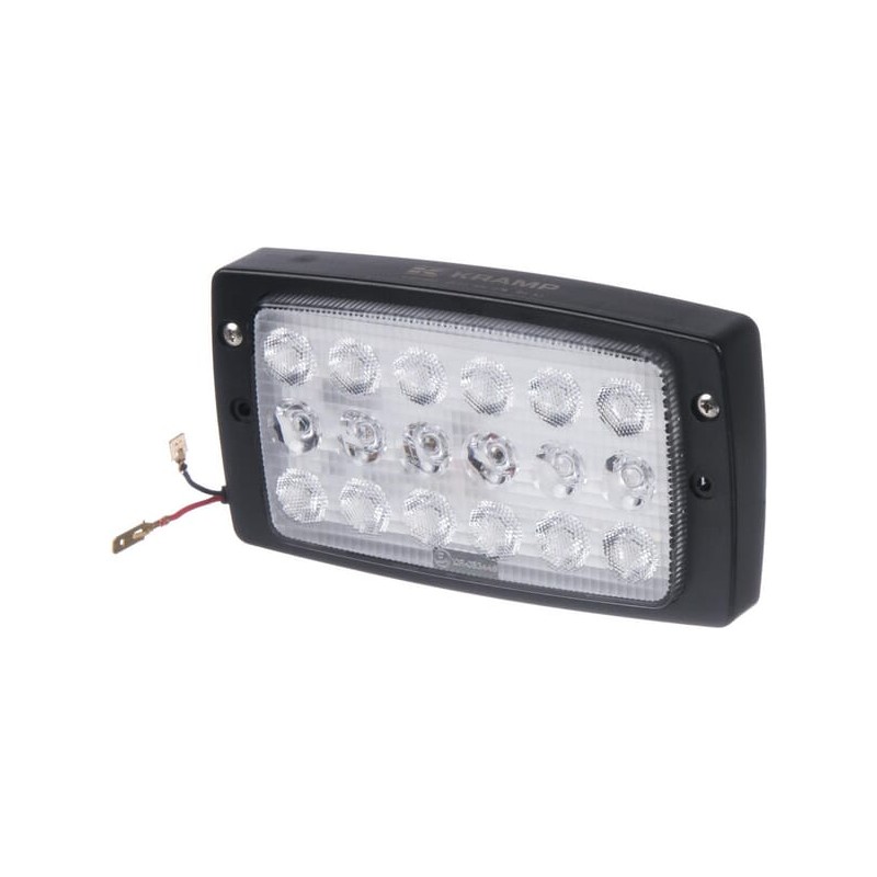 Lampă de lucru LED 27W 3375lm dreptunghiulară 10-30V albă 182,5x48x101,5mm tip combo mufă AMP 18 LED-uri Kramp