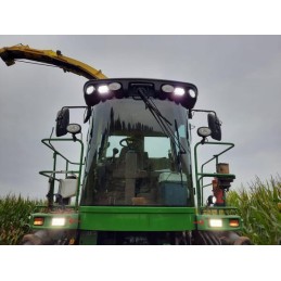 Lampă de lucru LED 27W 3375lm dreptunghiulară 10-30V albă 182,5x48x101,5mm tip combo mufă AMP 18 LED-uri Kramp