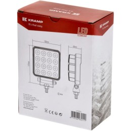 Lampă de lucru LED 25W 3040lm pătrată 10/30V 108x48x108mm tip spot 16 LED-uri Kramp