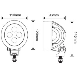 Lumină de lucru LED, 40W 4500lm, Wide Flood
