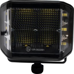 Lampă de lucru LED, 70W, 5060 lm, pătrat, 12/24V, alb, 53.7x75.5x32.3mm Deutsch plug, Flood, 10LED's