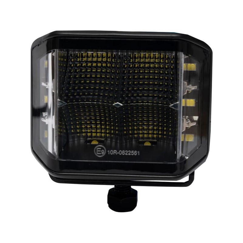 Lampă de lucru LED, 70W, 5060 lm, pătrat, 12/24V, alb, 53.7x75.5x32.3mm Deutsch plug, Flood, 10LED's