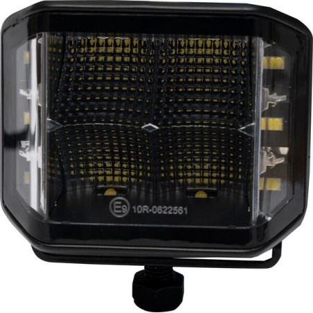 Lampă de lucru LED, 70W, 5060 lm, pătrat, 12/24V, alb, 53.7x75.5x32.3mm Deutsch plug, Flood, 10LED's