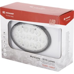 Lampă de lucru LED 39W 3510lm ovală 10/30V 144x69,4x98mm tip flood 13 LED-uri Kramp