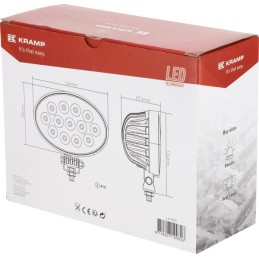 Lampă de lucru LED 39W 3510lm ovală 10/30V 144x69,4x98mm tip flood 13 LED-uri Kramp