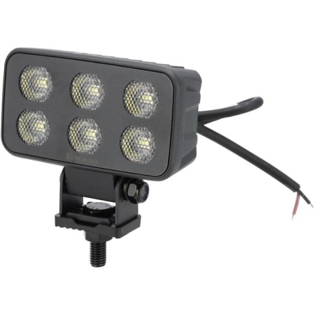 Lampă de lucru LED, 60W, 4630lm, dreptunghiulară, 12/24V, albă, 115x65x47mm mufă Deutsch, flux, 12 LED-uri