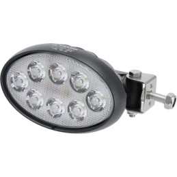 Lampă de lucru LED, 56W, 5320lm, oval, 10/30V, 160x129x68mm, mufă Deutsch, Spot, 8 LED-uri