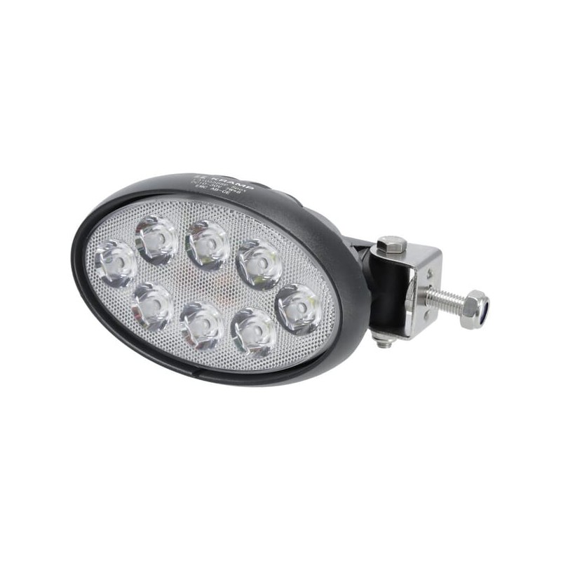Lampă de lucru LED, 56W, 5320lm, oval, 10/30V, 160x129x68mm, mufă Deutsch, Spot, 8 LED-uri
