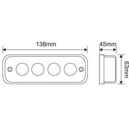 Lampă de lucru LED 20W 1750lm dreptunghiulară Kramp