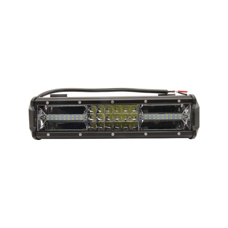 Bară lumini de lucru LED 81W 7290lm dreptunghiulară 12/24V albă 301,8x89mm cablu combo 54 LED-uri Kramp