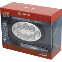 Lampă de lucru LED 24W 2240lm ovală 10/30V 141,5x64,5x90mm tip flood 8 LED-uri Kramp