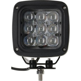 Lampă de lucru LED, 45W, 4050lm, pătrat, 12/24V, albastru, 126x151x95mm mufă Deutsch, spot, 9 LED-uri