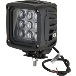Lampă de lucru LED, 45W, 4050lm, pătrat, 12/24V, albastru, 126x151x95mm mufă Deutsch, spot, 9 LED-uri