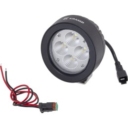 Lumină de lucru LED, 40W, 4500lm, rotundă, albă, 110x93x145mm, Wide flood, 4 LED-uri, Kramp