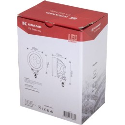 Lumină de lucru LED, 40W, 4500lm, rotundă, albă, 110x93x145mm, Wide flood, 4 LED-uri, Kramp