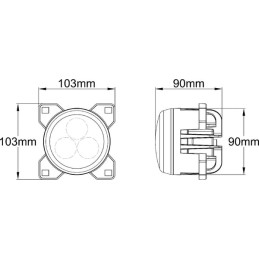 Lampă de lucru LED 42W 4200lm rotundă Kramp