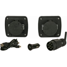 Set lămpi LED fără fir pătrate 12V Li-ion magnetic 110x103mm 7 pini Kramp