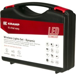 Set lămpi LED fără fir pătrate 12V Li-ion magnetic 110x103mm 7 pini Kramp