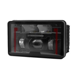 Far LED 23/45W, dreptunghiular, 12-24V, 168x107x82mm, fază lungă