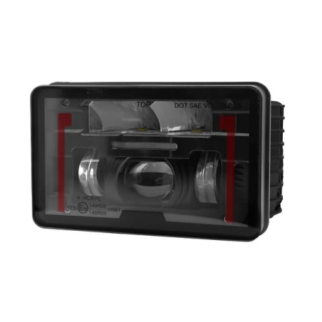 Far LED 23/45W, dreptunghiular, 12-24V, 168x107x82mm, fază lungă