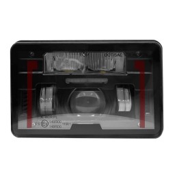 Far LED 23/45W, dreptunghiular, 12-24V, 168x107x82mm, fază lungă