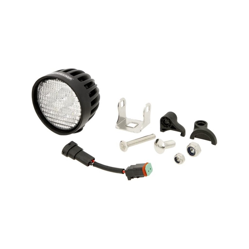 Lampă de lucru LED 40W 4000lm rotundă albă 10/30V 84x126x71,8mm mufă AMP 4 LED-uri 360° Kramp