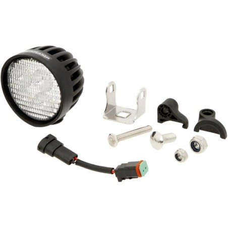 Lampă de lucru LED 40W 4000lm rotundă albă 10/30V 84x126x71,8mm mufă AMP 4 LED-uri 360° Kramp