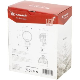 Lampă de lucru LED 40W 4000lm rotundă albă 10/30V 84x126x71,8mm mufă AMP 4 LED-uri 360° Kramp