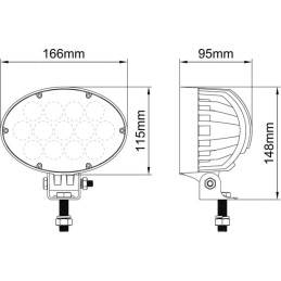 Lampă de lucru LED 65W 5200lm ovală Kramp