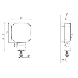 Lampă de lucru LED, 20W, 3000lm