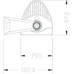 Bară lumini de lucru LED 180W 15300lm dreptunghiulară 12/24V albă 825,5x79,5mm mufă Deutsch combo curbată 60 LED-uri Kramp