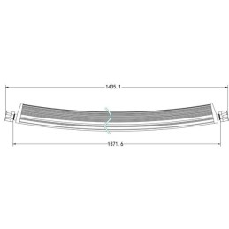 Bară lumini de lucru LED 300W 25500lm dreptunghiulară 12/24V albă 1371,6x79,5mm mufă Deutsch combo curbată 100 LED-uri Kramp