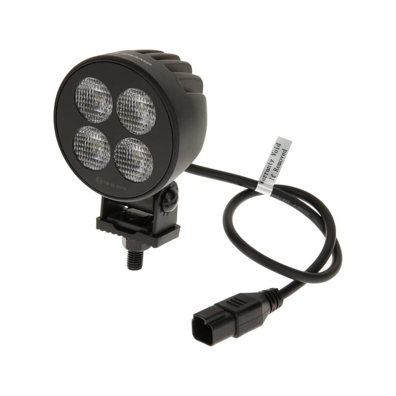 Lampă de lucru LED, 24W, 2556lm, rotund, 12/24V, alb, 83.9x99.5x59mm mufă Deutsch, flux, 4 LED-uri
